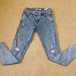 Levi’s 710 Super Skinny Women's Blue Distressed Jeans